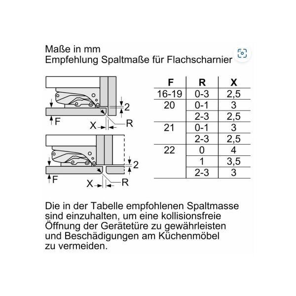 Siemens KI21RADD1 iQ500 Einbaukühlschrank, Nischenhöhe: 88 cm, 136 L, Flachscharnier-Technik, hyperFresh , Home Connect, LED-Beleuchtung, Softeinzug, weiß