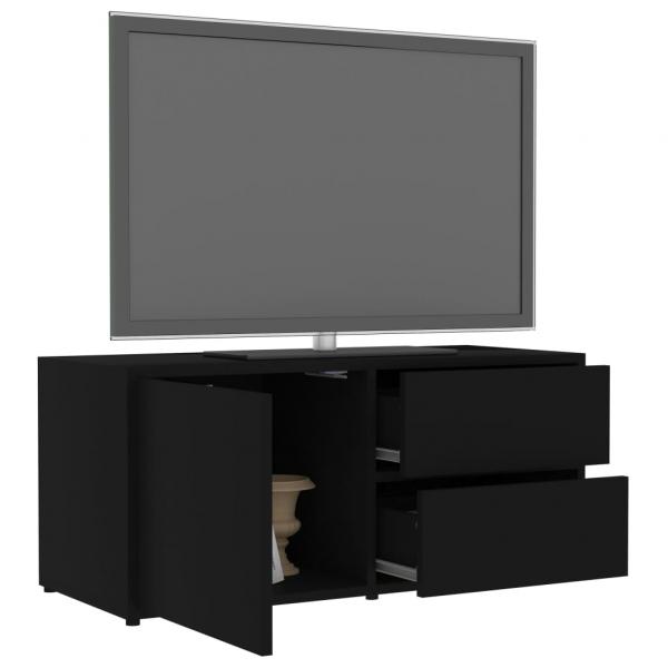 TV-Schrank Schwarz 80x34x36 cm Holzwerkstoff