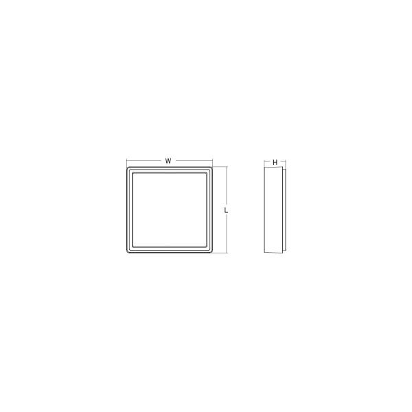 SG Leuchten Frame Square LED Wandleuchte, 7W, 630lm, 3000K, Phasenabschnittsdimmung, weiß (605241)