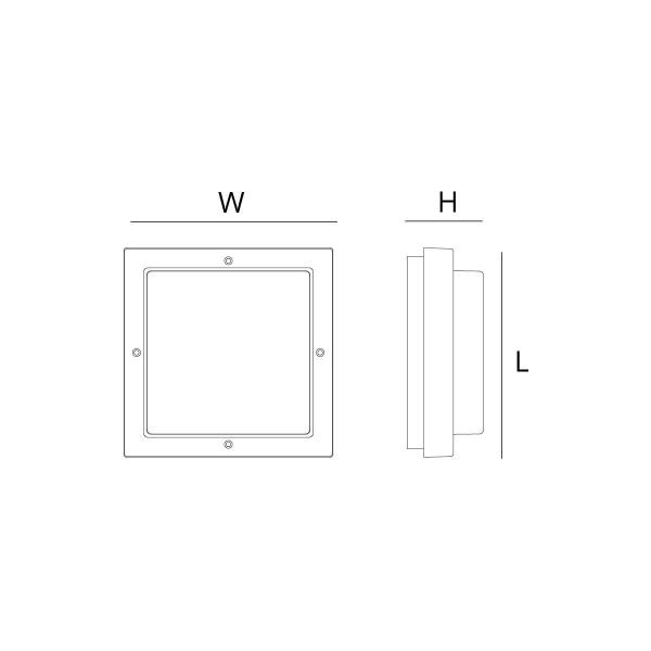 SG Leuchten Basso LED Wandleuchte, 14W, 1540lm, 3000K, weiß (621194)