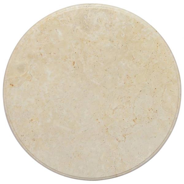 ARDEBO.de - Tischplatte Creme Ø60x2,5 cm Marmor