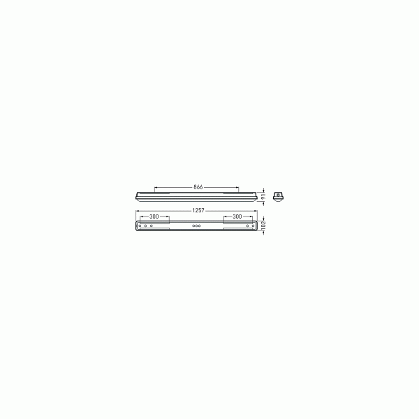 ARDEBO.de Trilux Feuchtraumleuchte ARAGF 12 PW 40-840 ET PC, lichtgrau (7416340)