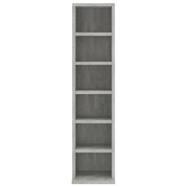 CD-Schrank Betongrau 21x20x88 cm Holzwerkstoff