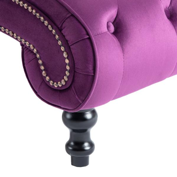 Chaiselongue Lila Samt