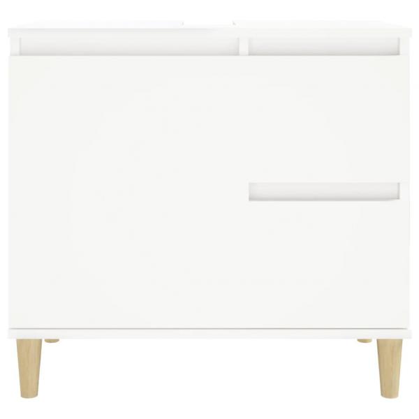 Badschrank Weiß 65x33x60 cm Holzwerkstoff