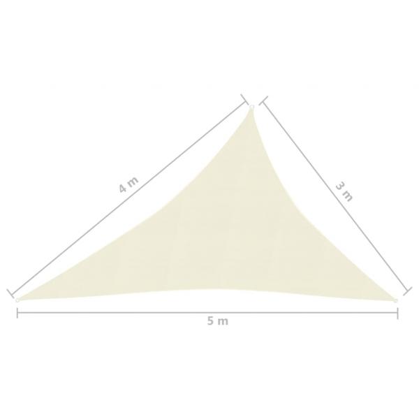 Sonnensegel 160 g/m² Creme 3x4x5 m HDPE