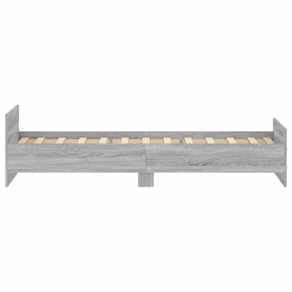 Bettgestell Grau Sonoma 90x190 cm Holzwerkstoff