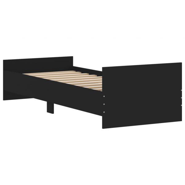 Bettgestell Schwarz 75x190 cm Holzwerkstoff