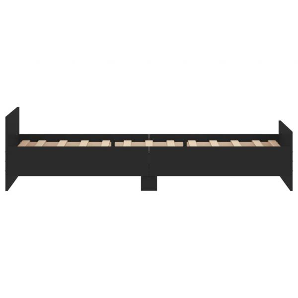 Bettgestell Schwarz 90x190 cm Holzwerkstoff