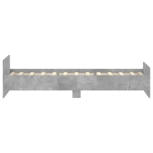 Bettgestell Betongrau 90x200 cm Holzwerkstoff