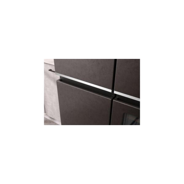 Wolkenstein WCD595EWTSNF ST Side-by-Side Kombination Cross Door, 90,5 cm breit, 606 L, NoFrost, integr. Weinschrank, Thermostat, Kindersicherung, Anti-Fingerprint Granitoptik