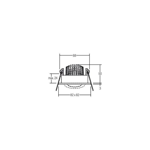 Brumberg LED-Einbaustrahlerset, 6W, 650W, 3000K, chrom (33355023)