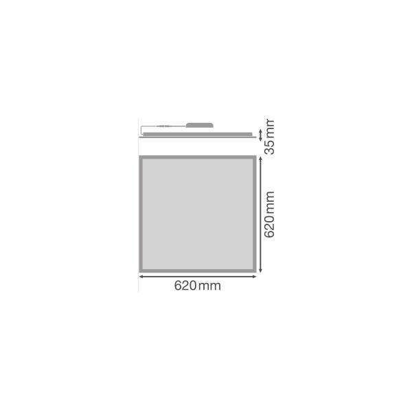 LEDVANCE PL COMP 625 V 33W 840 U19 DALI LED Panelleuchte, 33W, 3630lm, 4000K, weiß