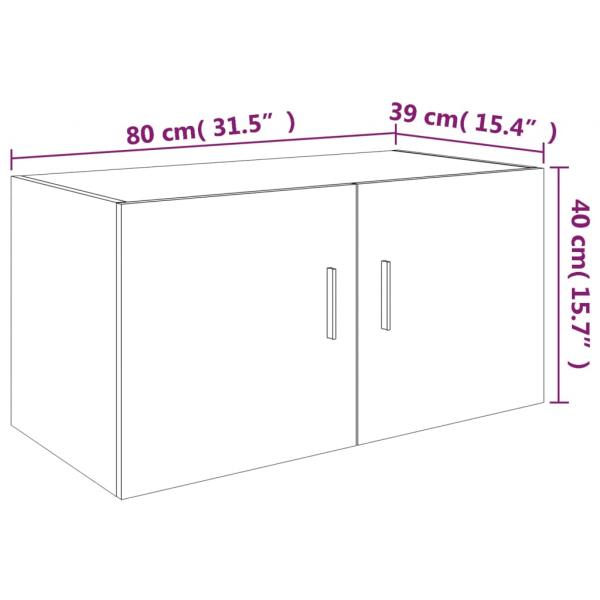 Wandschrank Braun Eichen-Optik 80x39x40 cm Holzwerkstoff