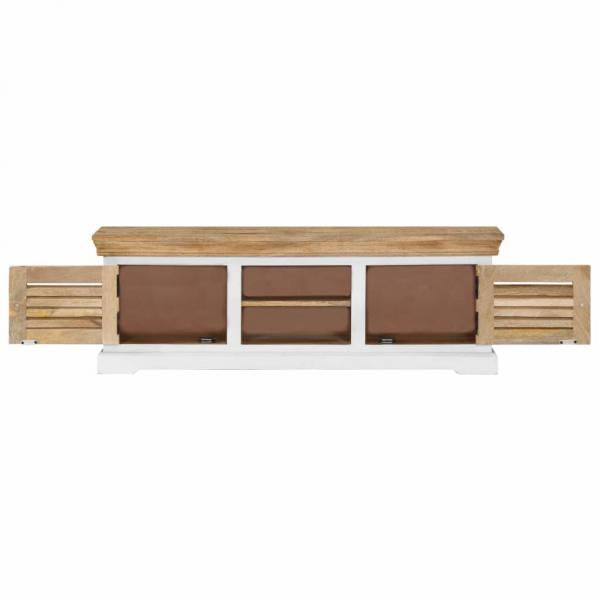 TV-Schrank 118 x 30 x 40 cm Massivholz Mango