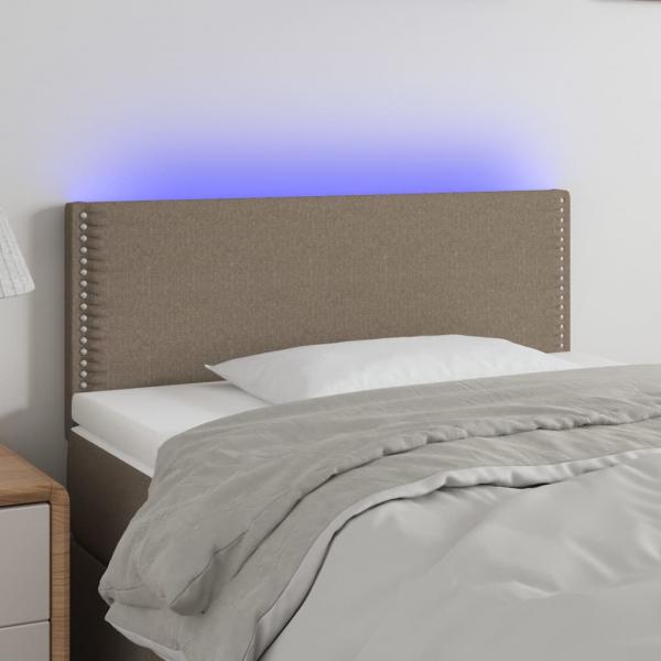 ARDEBO.de - LED Kopfteil Taupe 100x5x78/88 cm Stoff