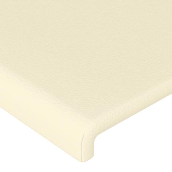 LED Kopfteil Creme 103x16x78/88 cm Kunstleder