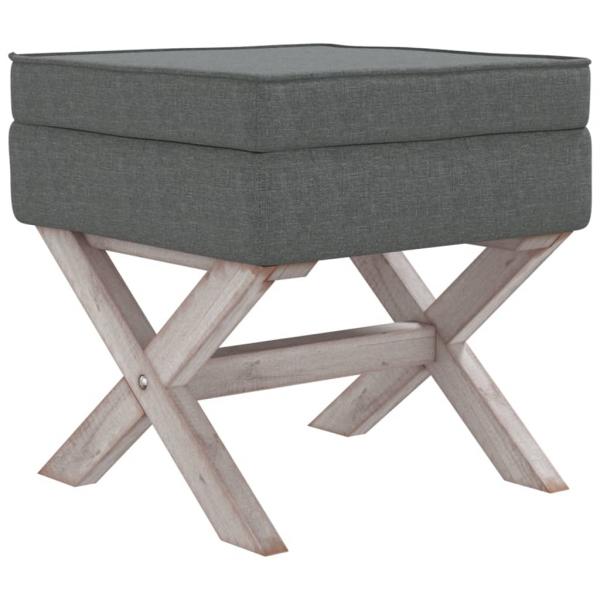 Hocker mit Stauraum Dunkelgrau 45x45x49 cm Stoff