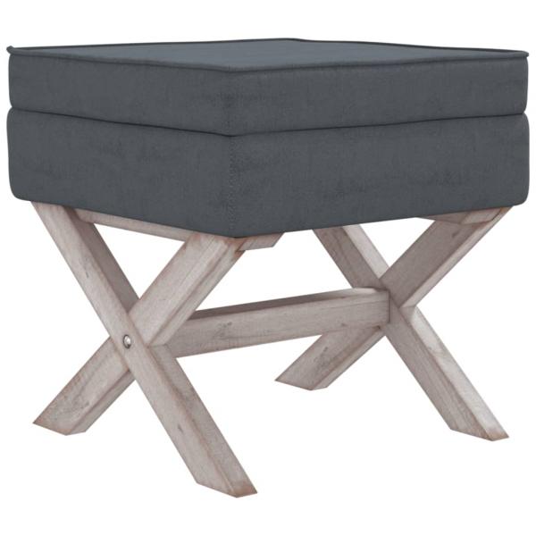 Hocker mit Stauraum Dunkelgrau 45x45x49 cm Samt