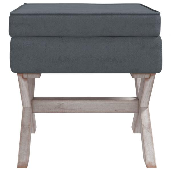 Hocker mit Stauraum Dunkelgrau 45x45x49 cm Samt