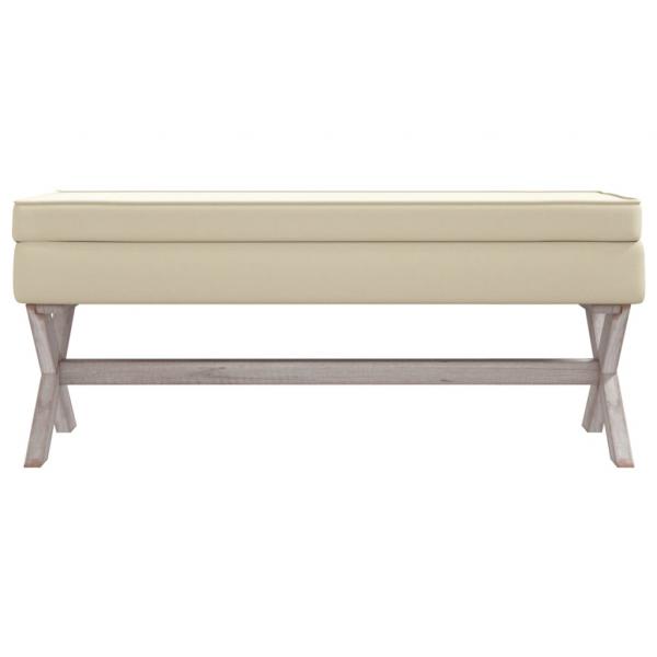 Hocker mit Stauraum 110x45x49 cm Leinen