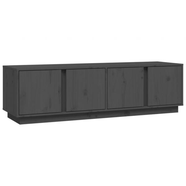 TV-Schrank Grau 140x40x40 cm Massivholz Kiefer