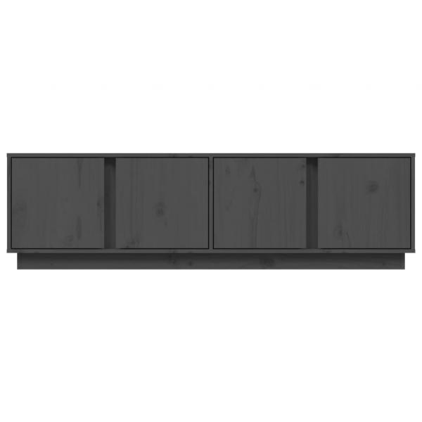 TV-Schrank Grau 140x40x40 cm Massivholz Kiefer