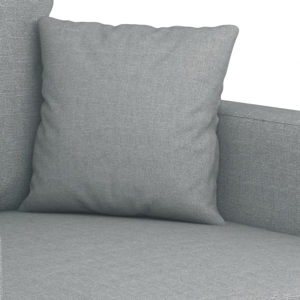 2-Sitzer-Sofa Hellgrau 140 cm Stoff