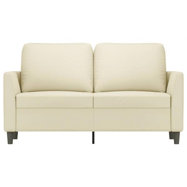 2-Sitzer-Sofa Creme 120 cm Kunstleder