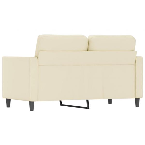 2-Sitzer-Sofa Creme 120 cm Kunstleder