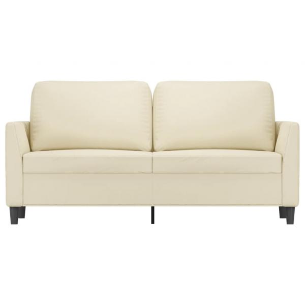 2-Sitzer-Sofa Creme 140 cm Kunstleder