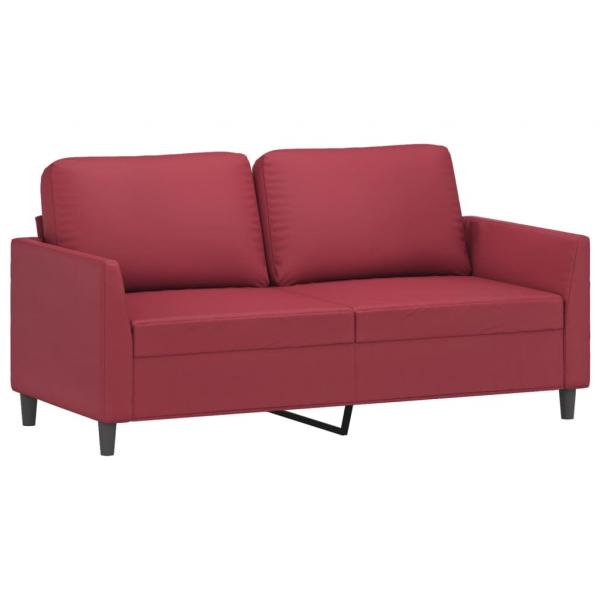 2-Sitzer-Sofa Weinrot 140 cm Kunstleder