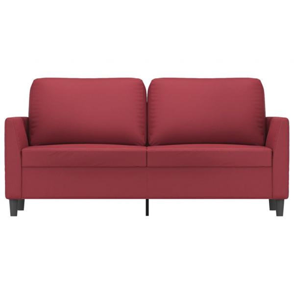 2-Sitzer-Sofa Weinrot 140 cm Kunstleder