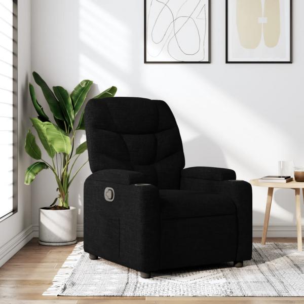 ARDEBO.de - Relaxsessel Schwarz Stoff