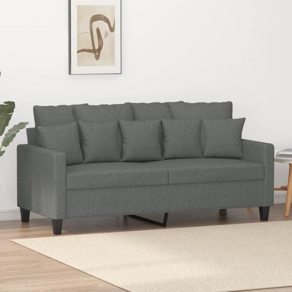 ARDEBO.de - 2-Sitzer-Sofa Dunkelgrau 140 cm Stoff