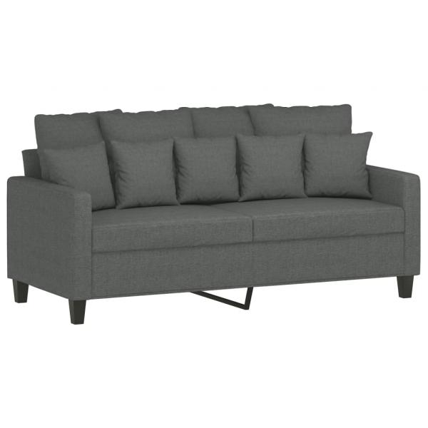 2-Sitzer-Sofa Dunkelgrau 140 cm Stoff