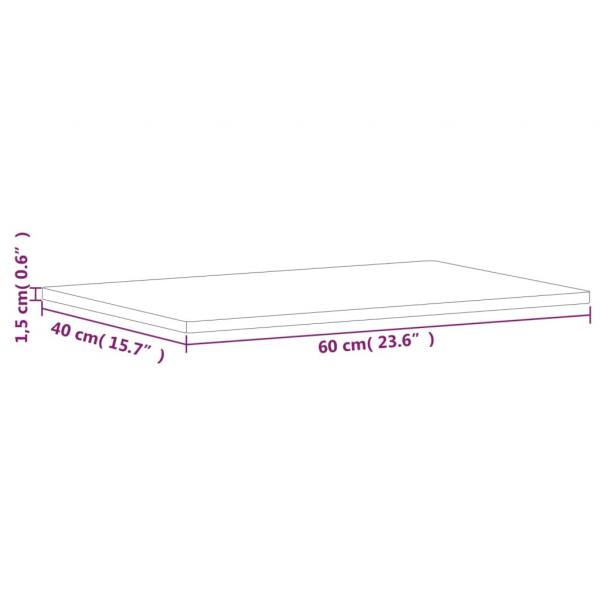 Tischplatte 60x40x1,5 cm Rechteckig Massivholz Buche