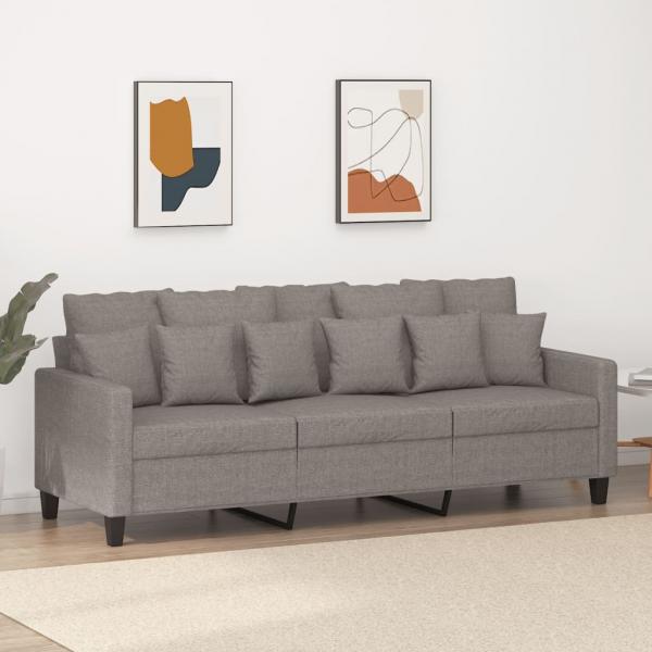 ARDEBO.de - 3-Sitzer-Sofa Taupe 180 cm Stoff