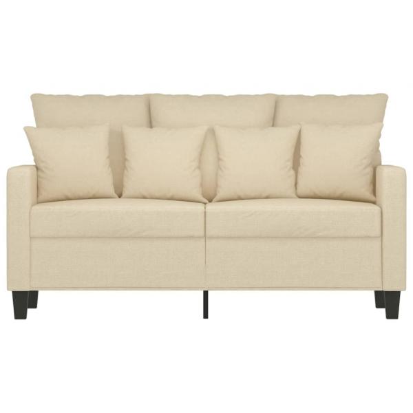 2-Sitzer-Sofa Creme 120 cm Stoff