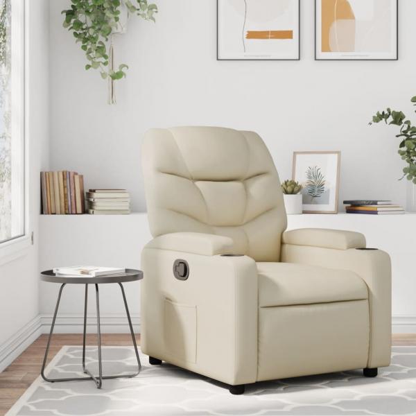 ARDEBO.de - Relaxsessel Creme Kunstleder