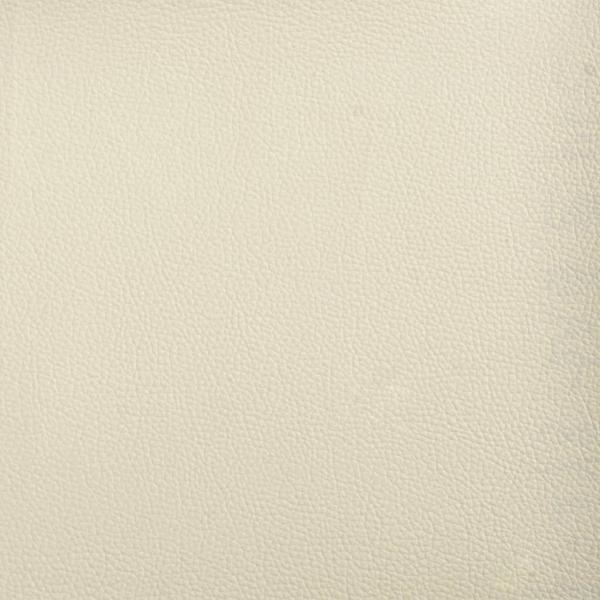 Sessel mit Hocker Creme 60 cm Kunstleder