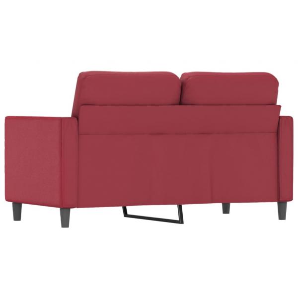 2-Sitzer-Sofa Weinrot 120 cm Kunstleder