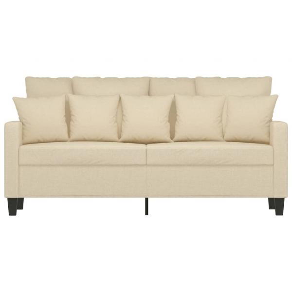 2-Sitzer-Sofa Creme 140 cm Stoff