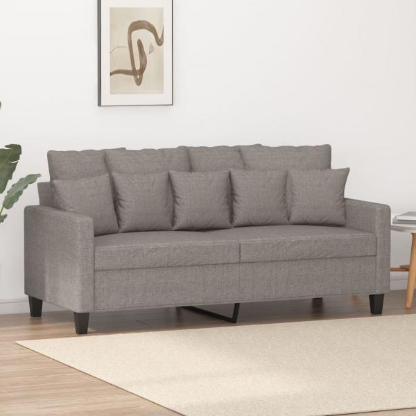 ARDEBO.de - 2-Sitzer-Sofa Taupe 140 cm Stoff