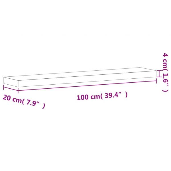 Wandregal 100x20x4 cm Massivholz Buche