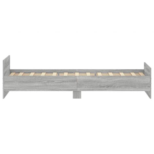 Bettgestell Grau Sonoma 100x200 cm Holzwerkstoff