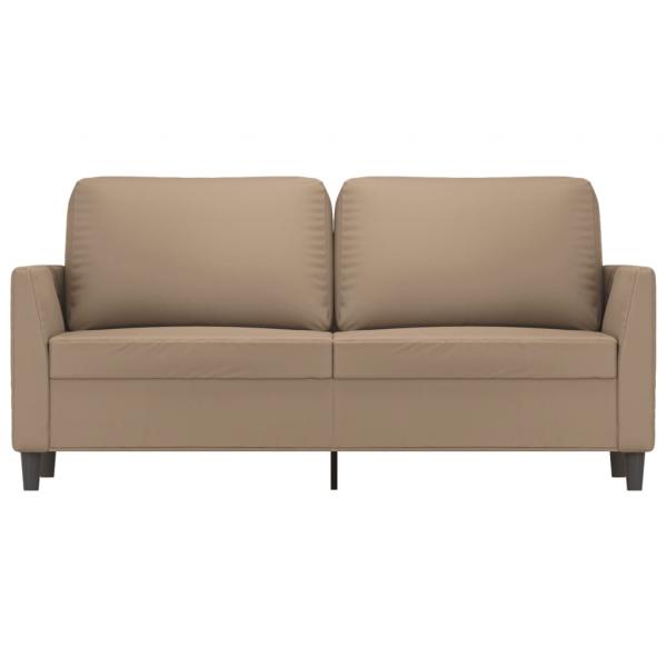 2-Sitzer-Sofa Cappuccino-Braun 140 cm Kunstleder