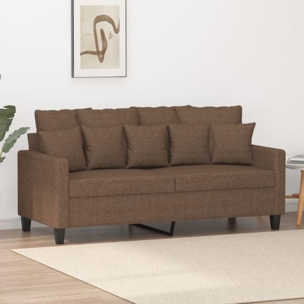 ARDEBO.de - 2-Sitzer-Sofa Braun 140 cm Stoff