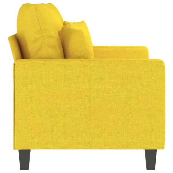 2-Sitzer-Sofa Hellgelb 120 cm Stoff