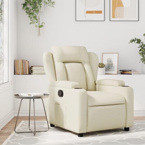 ARDEBO.de - Relaxsessel Creme Kunstleder